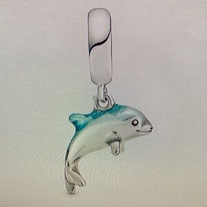 Pandora Silver and Blue Dolphin Charm